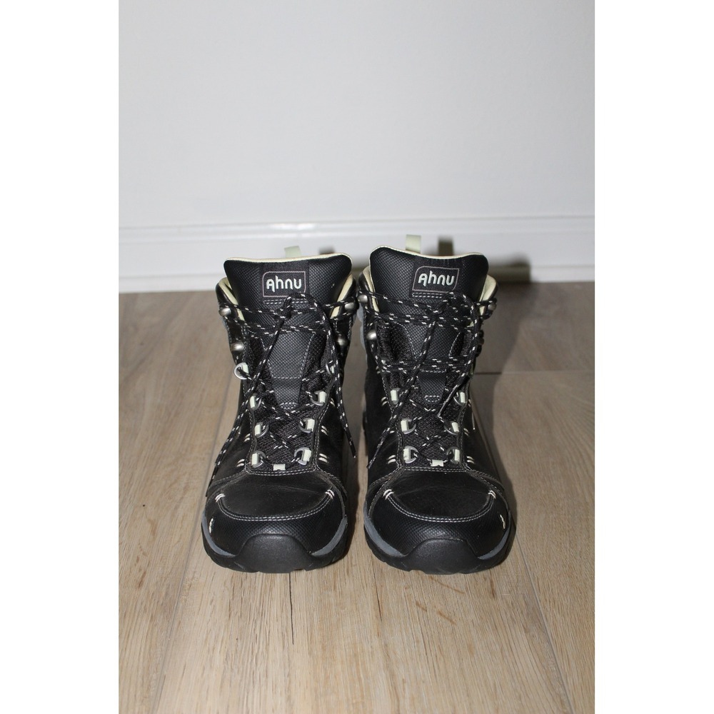 Ahnu Montara Women's Black Leather eVent Waterproof Hiking Boots Vibram Soles